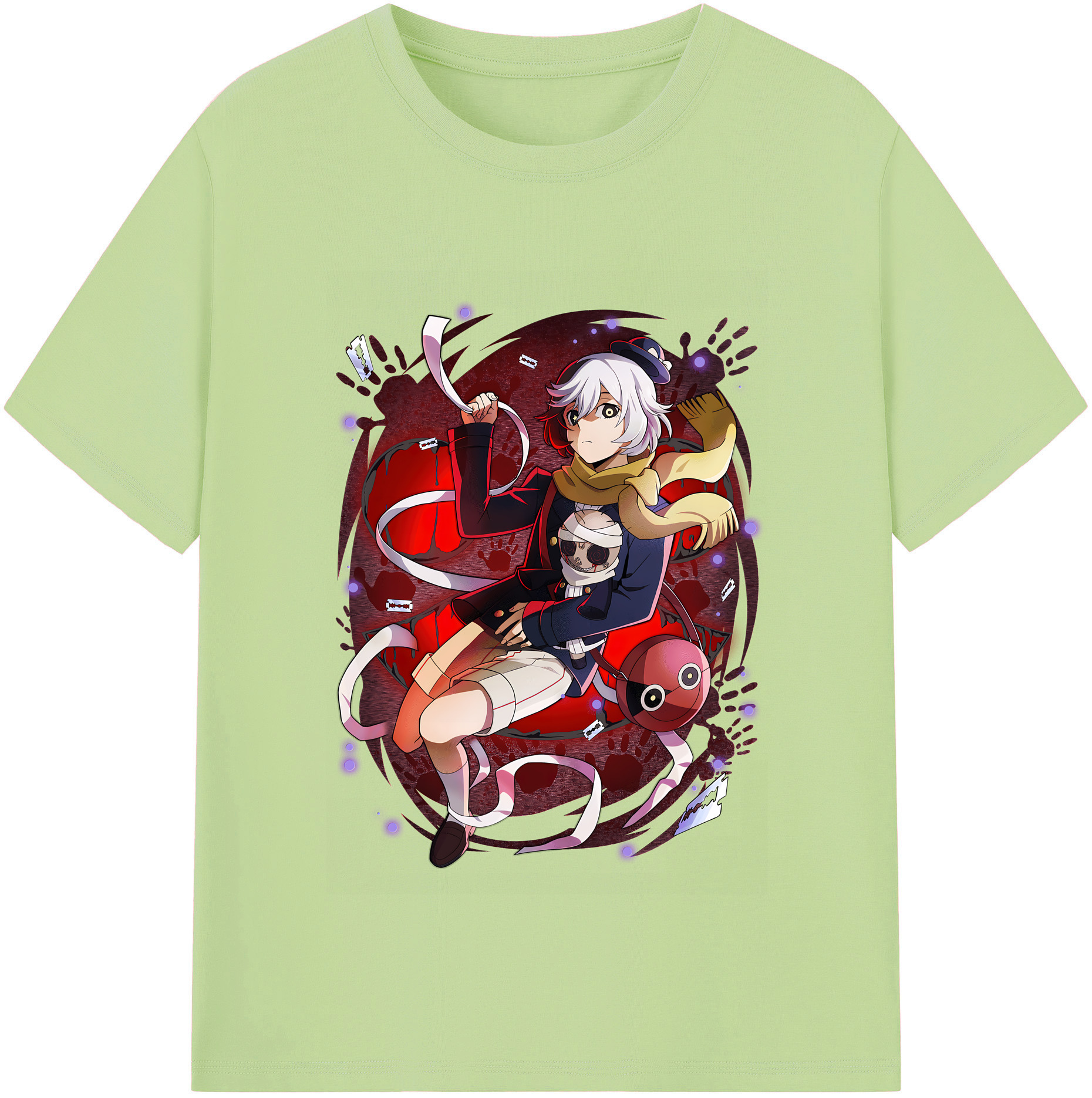 （画像用） 文豪ストレイドッグス Bungo Stray Dogs 綿100％半袖Tシャツ（フロントプリント）